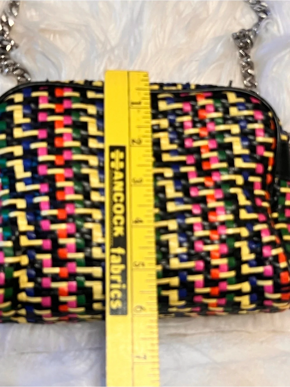 Zara Multicolor Woven with Black Tassel strap  crossbody bag